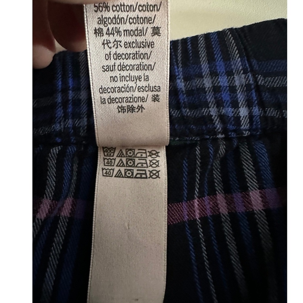 Victorias Secret Plaid Pajama Set Sz M Cotton Modal Pants&Shirt Lounge Sleepwear - Picture 5 of 13